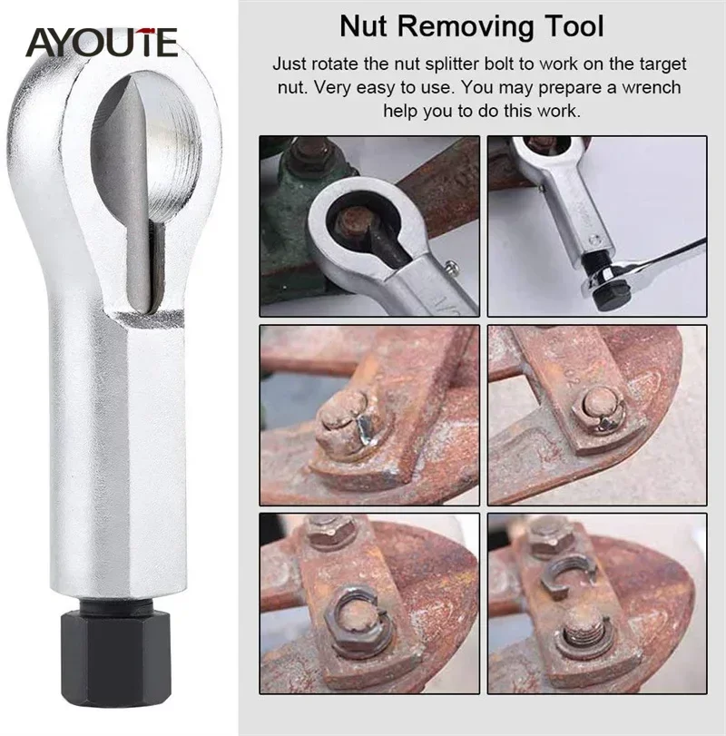 AYOUTE 튼튼한 금속 너트 스플리터 도구 세트, 튼튼한 휴대용 도구, DIY 가족, 작업자용 액세서리, 9-27mm