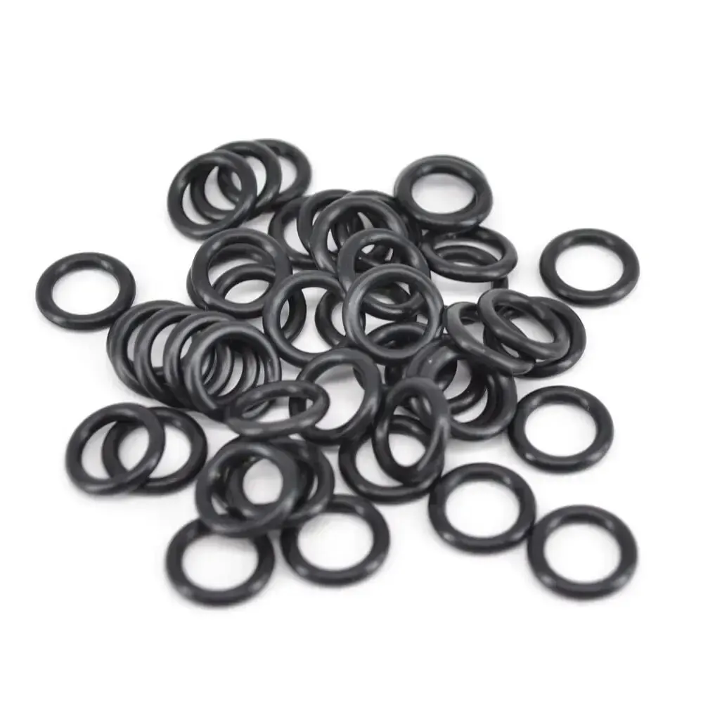 Lot de 50 joints toriques noirs Hirisi pour alarmes de touche, pods et accessoires de pêche