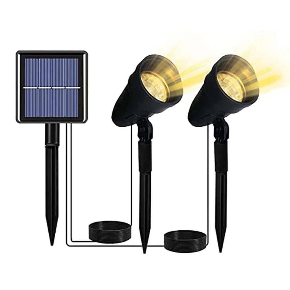 LED 태양열 조경 스포트라이트 방수 야외 램프, 자동 글로우 그라운드 플러그 라이트, 쉬운 설치, 가정 정원용 내구성