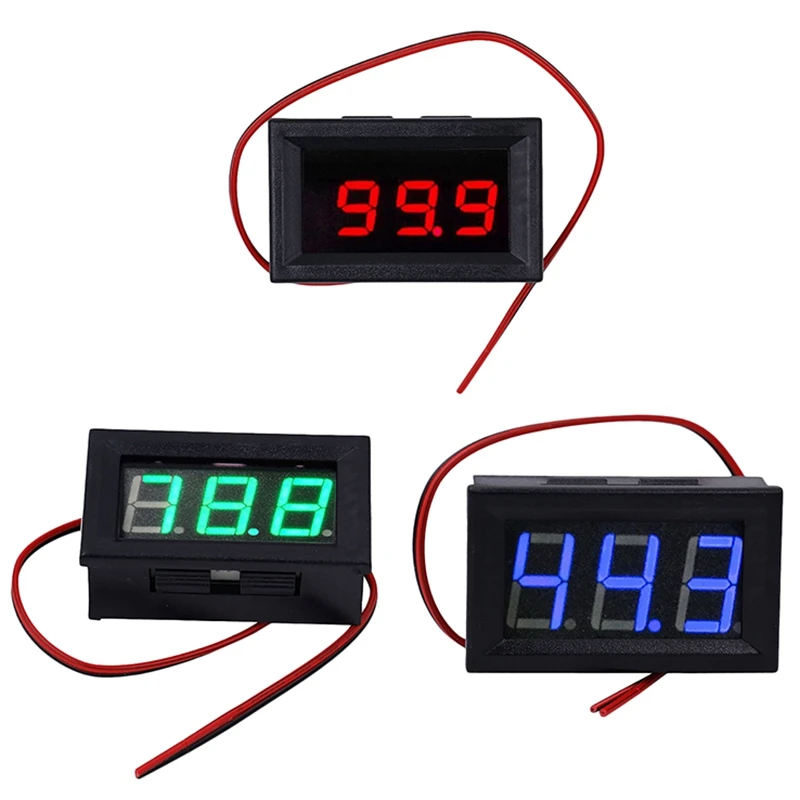 

2Pcs Digital Voltmeter Dc 5V To 120V Voltage Panel Meter 0.56 Inch Led Display Tester For Laboratory Electric Appliance Motorcyc