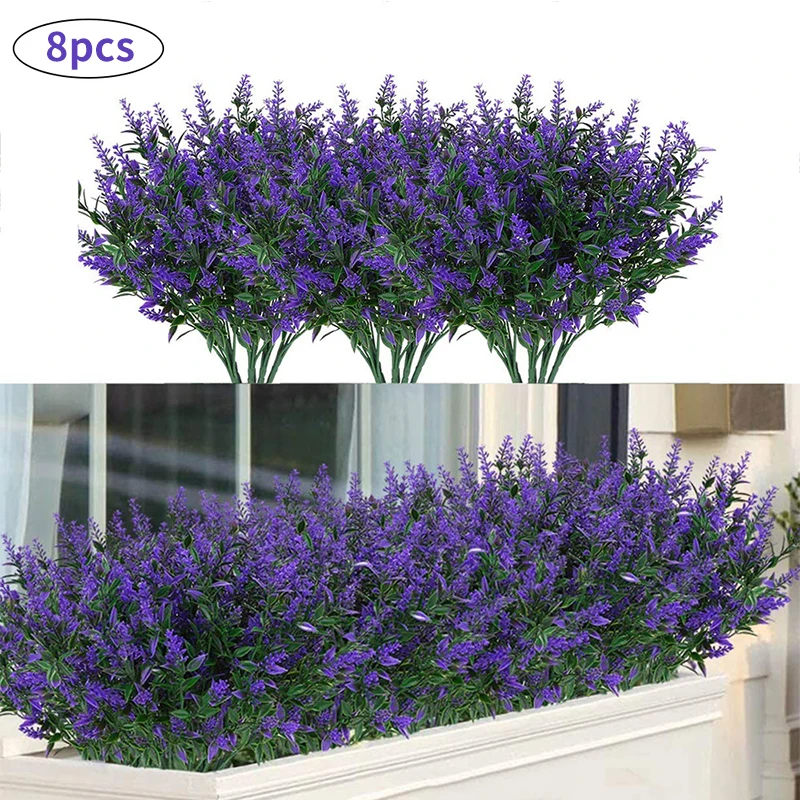 

Plastic Lavender Artificial Flower, Fake Plant, Wedding Garden Decoration, Bridal Bouquet, Photography Props, Household Supplies