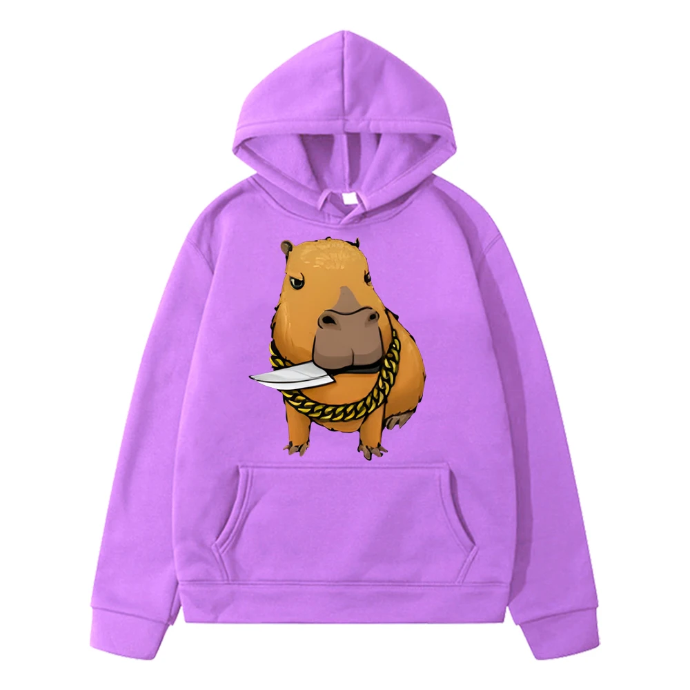 

Capybara Children anime hoodie Kawaii Sweatshirt y2k sudadera Casual Fleece pullover Autumn Jacket kids clothes girl boy clothes