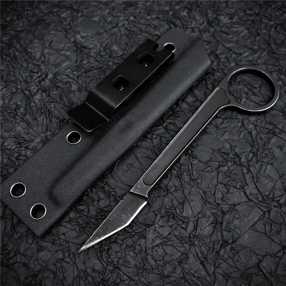 Outdoor Mini Neck Knife Fixed Blade EDC Hunting Knife with K Sheath Keychain Tactical Survival Pokcet Knives Camping Rescue Tool - ztechknives.uk