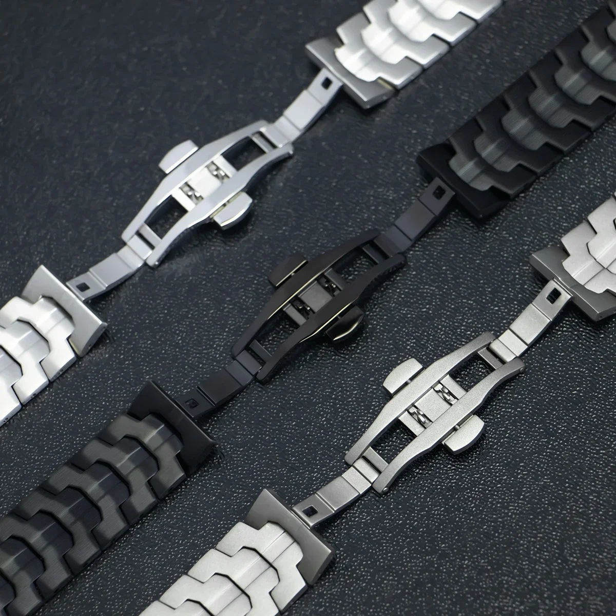 Premium Metal Watch Band with Butterfly Clasp