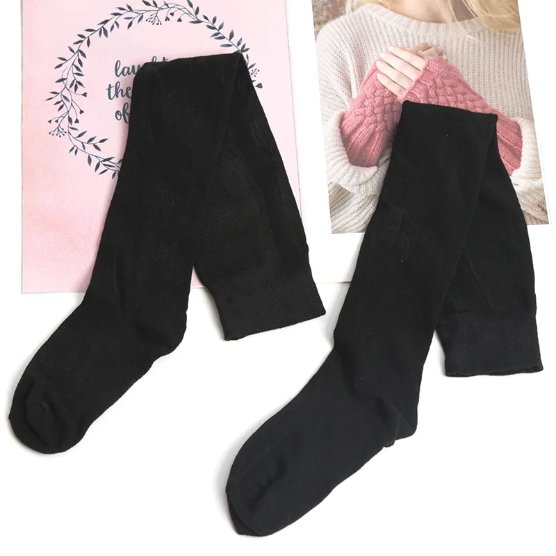 Lange Socken über Kniestrümpfe mit Silikonpolster, rutschfeste Oberschenkelstrümpfe, warme hohe Röhrenstrümpfe für Frühling und Herbst – Detail 10