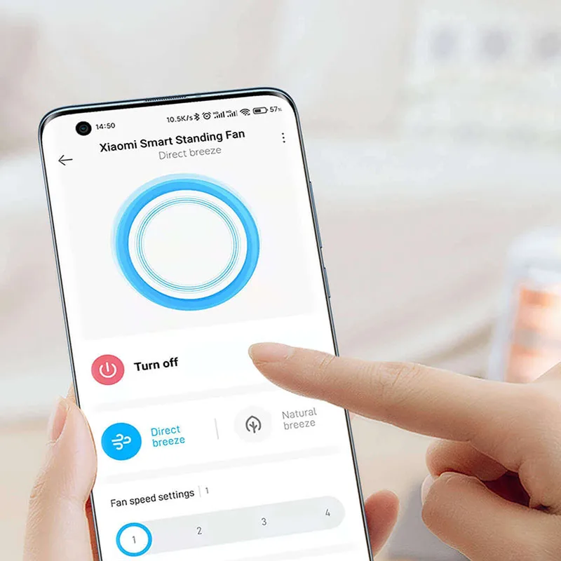 Wireless Floor Fan XIAOMI MIJIA Floor Fan Smart AC Frequency Conversion Strong Wind Low Noise Electric Standing Fan APP Wireless Control Timing