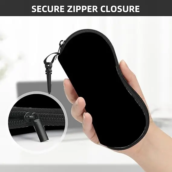 Ultra Light Neoprene Travel Eyeglasses & Sunglasses Case with Clip