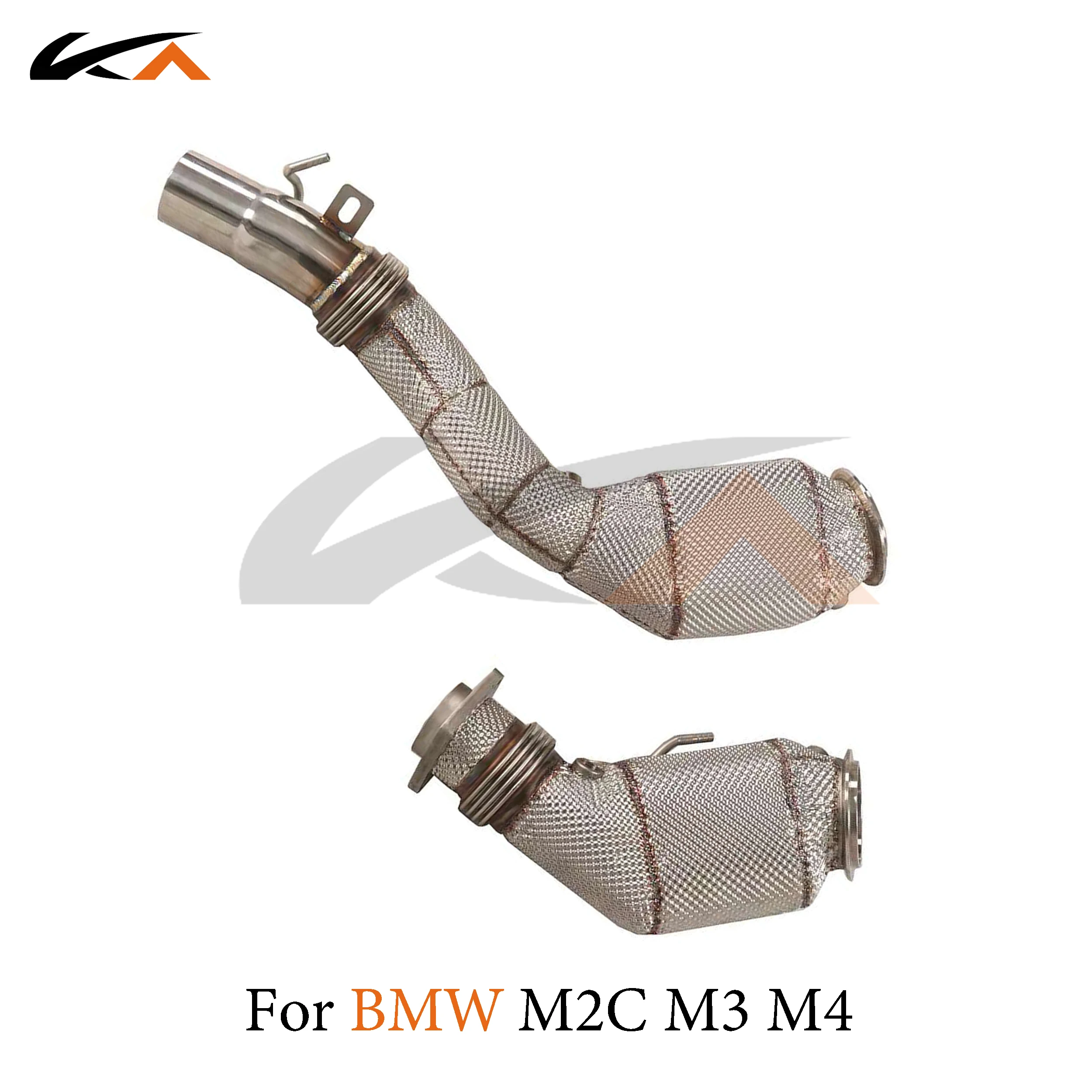 KA 튜닝 다운파이프 배기 스테인리스 스틸 헤더, BMW m2c m3 m4 f8x s55 3.0t 성능, 자동차 부품 열 차폐 촉매