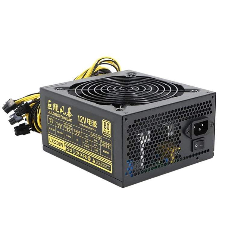 

Single Channel 4U Power Supply 2200W 10 6P Ports Big Fan Power Supply