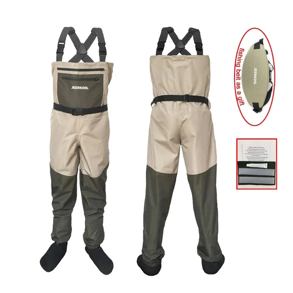 3 or 5 Layers Fly Fishing Waders Hunting Suit Waterproof Wading Pants Neoprene Boots Waist or Chest Fly Fishing Clothes Overalls