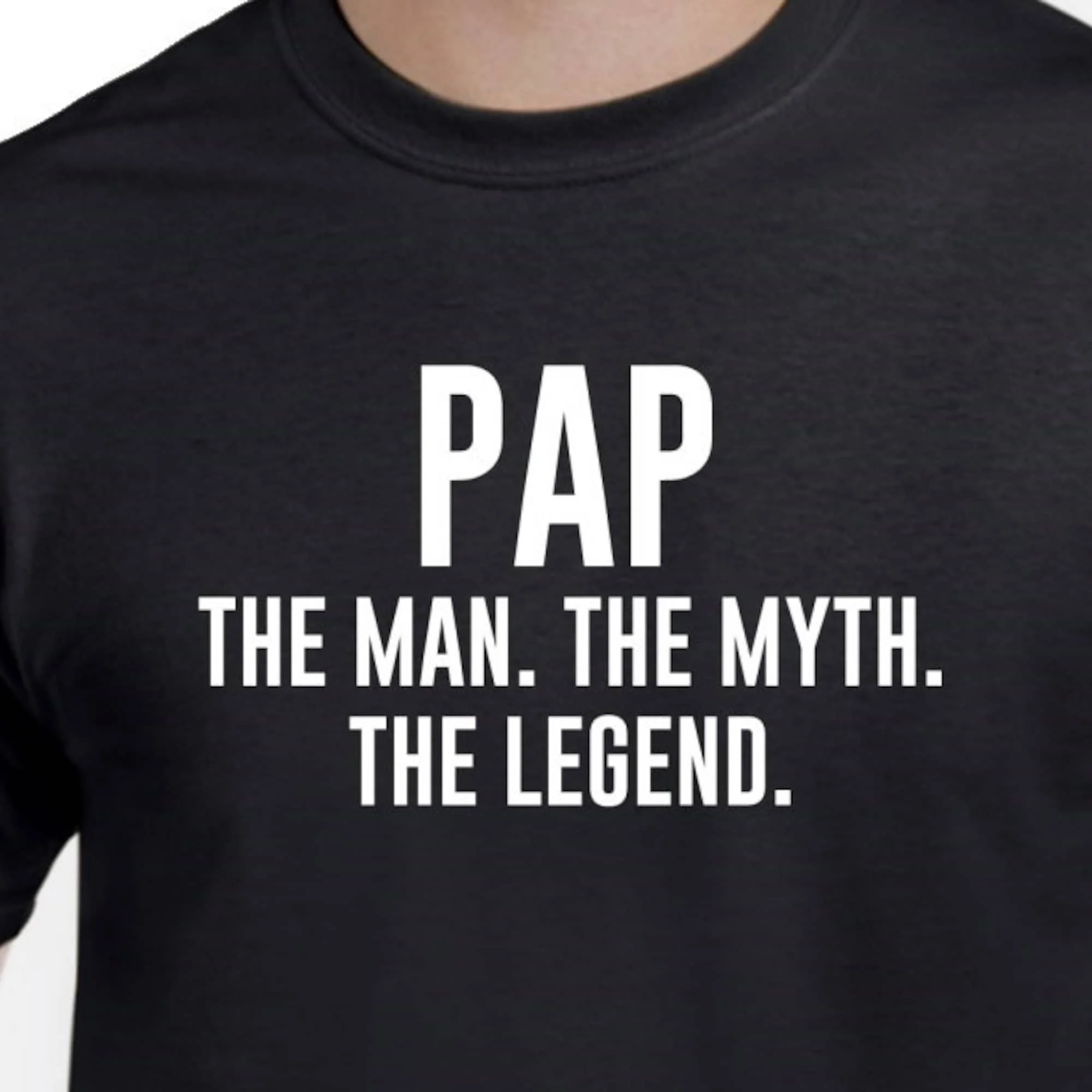 Divertente Pap Shirt L'Uomo The Myth The Legend Gift Fathers Day Tshirt