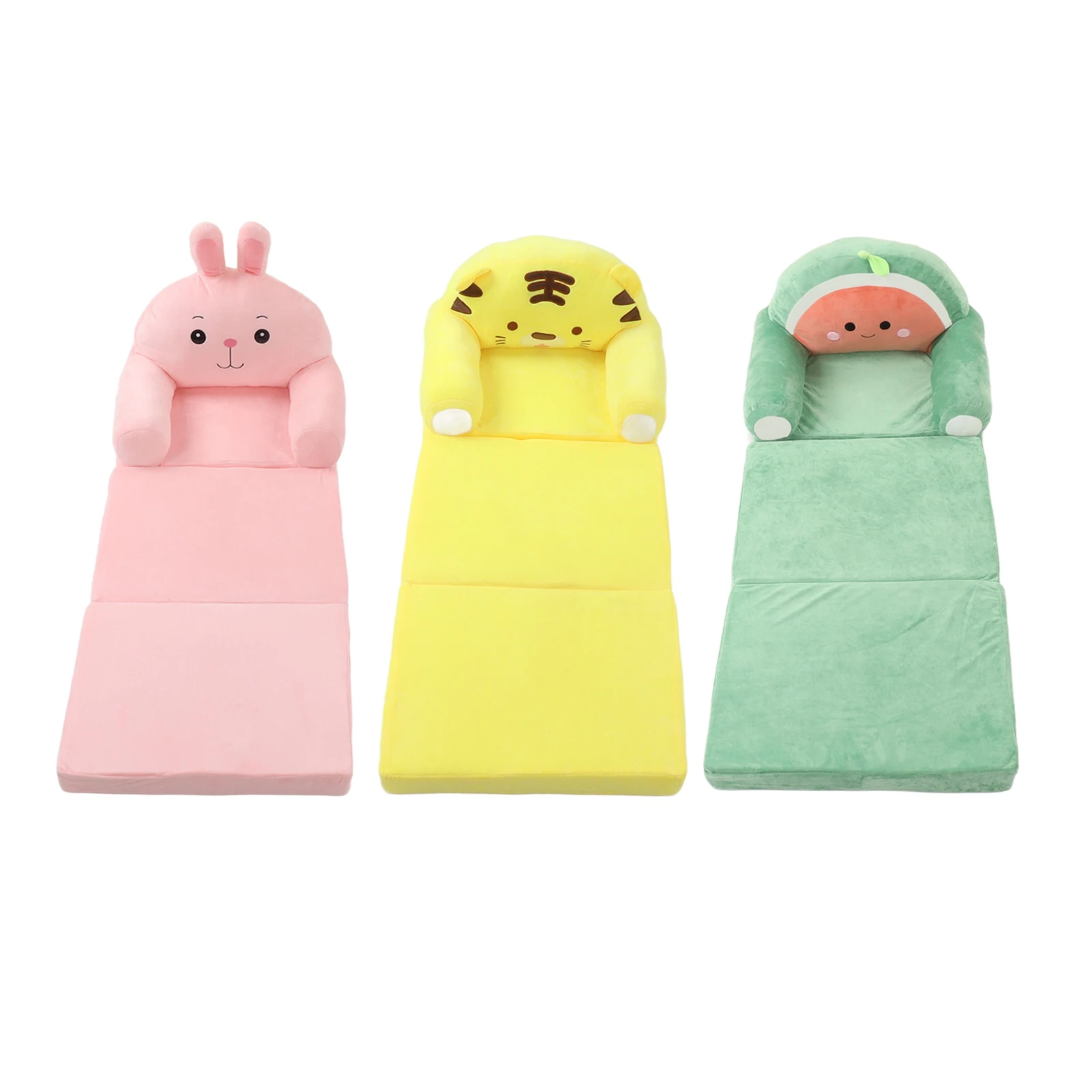 Children Foldable Sofa Bed Comfortable Wide Armrest 2 in 1 Washable Cartoon Foldable Kids Sofa for Living Room: 3 - 5 Days Free Delivery UK