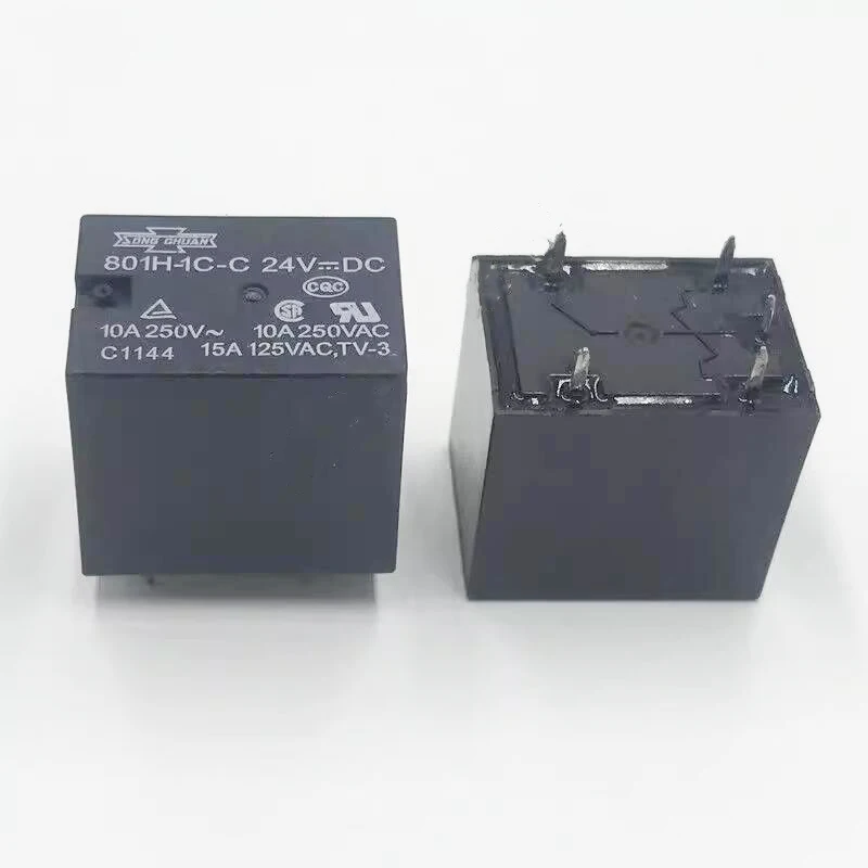 

HOT NEW 801H-1C-C 801H1CC 24VDC DC24V 24V 10A relay 5PIN