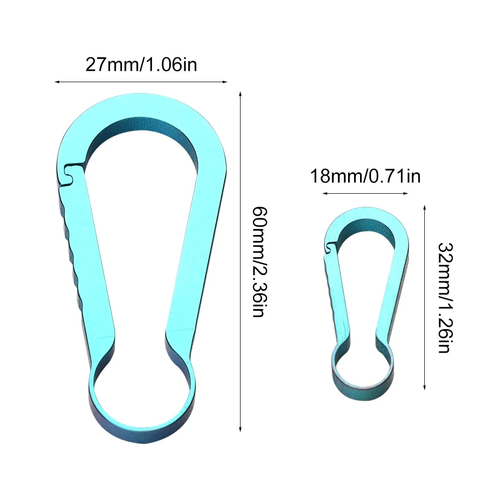 Climbing Carabiner 1 PC Titanium Plating Camping Clip Outdoor Key Ring Clip Keychain Holder Hang Buckle Hook