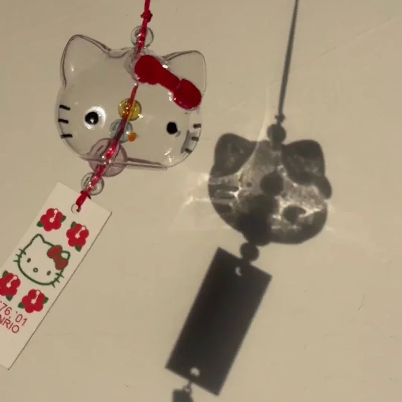 

2024 New Model Launched HelloKitty Same Cat Wind Chime Japanese Style Cute Wind Chime Mini Car Pendant Birthday Gift Accessories