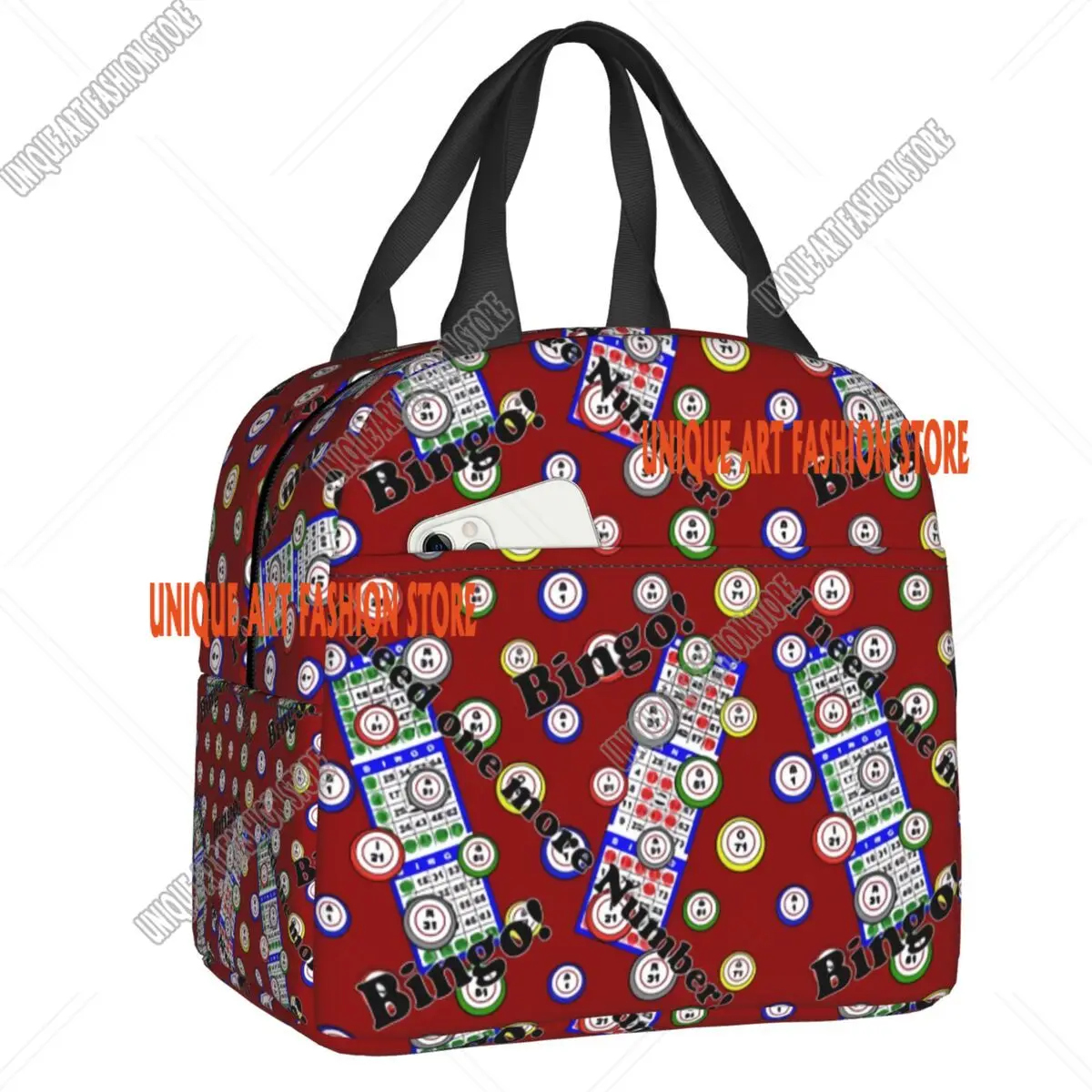 Play Bingo Game For Bingo Players Insulated Lunch Bag Women Resuable Cooler Thermal Lunch Tote Office Work School