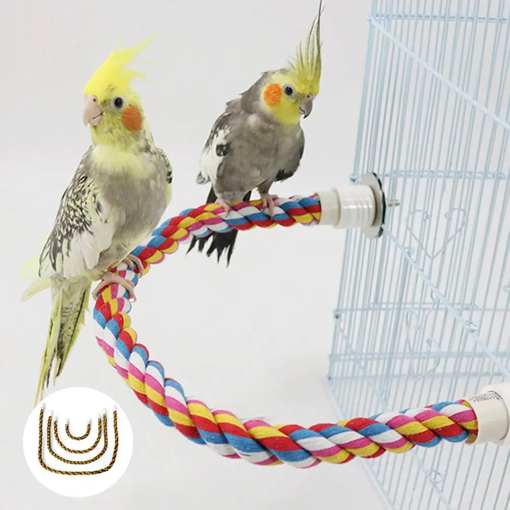 Parrot Cage Toy Multi-color Paw Grinding Bird Molar Toy Bendable Pet Bird Standing Stick Exercise for Budgies parrot toy bird toy