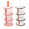 2022 Zipper Bra Drying Basket 3 Layers Drying Rack Net Herb Drying Black Mesh Hanging Dryer Rack for Plant Hydroponics Flowers 2