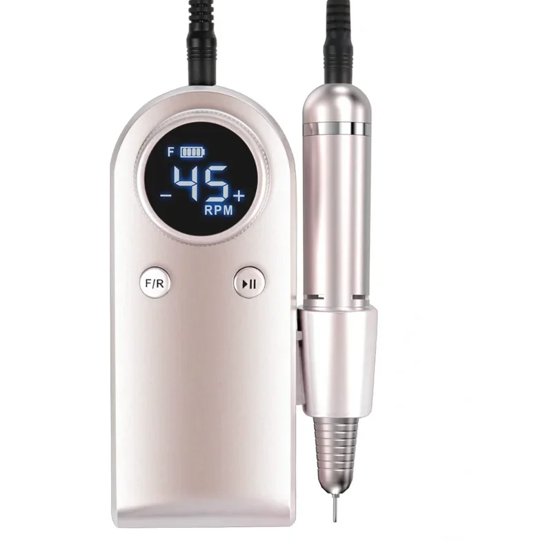 

Rechargeable Nail Drills 45000 RPM Nail Filer Machine With LCD Display 2 Rotations for Acrylic Nails Gel Nails Manicure