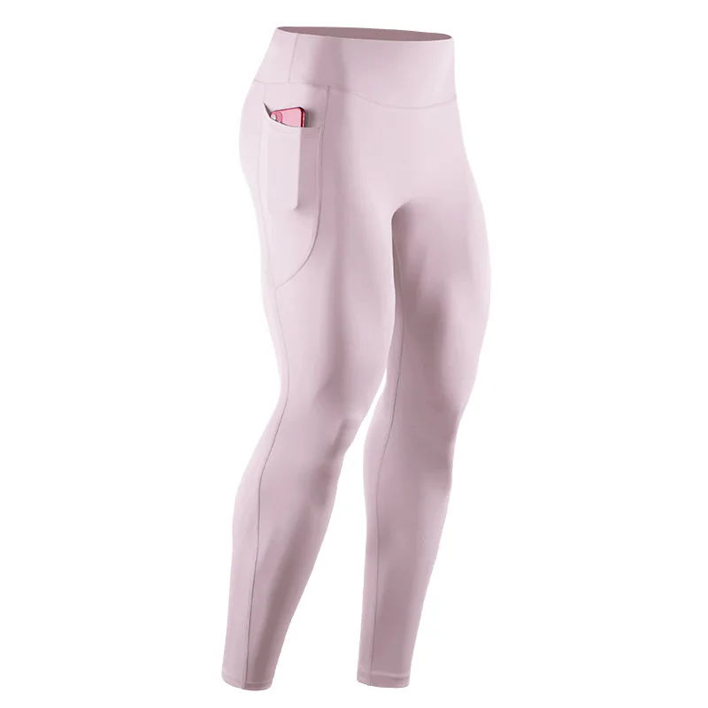 Sport Leggings Men's High Waist Sweatpants Fitness Trousers with Pocket Compression Clothing Running Tights Male Seamless Pants sports leggings men sports pants