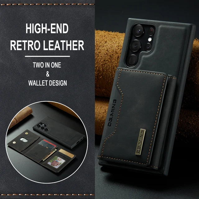2 In 1 Magnetic Detachable Leather Wallet Samsung Case