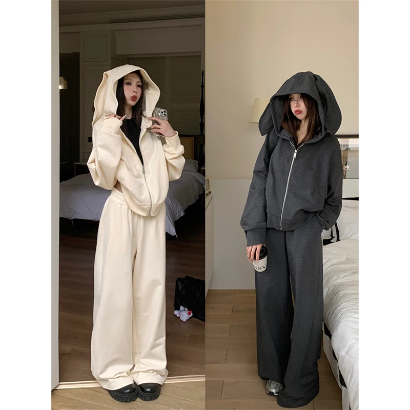 

Hot Sale Factory Price Tracksuit Women Two Piece Set COTTON Ensemble Femme 2 Pièces Conjunto Mujer Dos Piezas Casual Elegante
