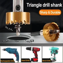 

5x Hole Opener Drill Bits Set Metalworking High-speed Steel Chamfering 16mm/18.5mm/20mm/25mm/30mm Hand Tools Wood Plating