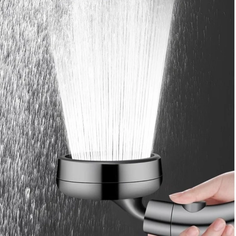 Enhanced Arc Showerhead with Dual Functionality and 360° Swivel, Featuring Top Spray and Handheld Options with One-Click Stop and Soft Water Flow