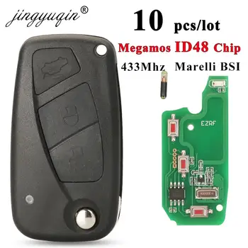 10 pz 433MHz Megamos ID48 portachiavi a distanza per Fiat Bravo Linea Stilo Punto Ducato Ypsilon Daily PEUGEOT BOXER Citroen Jumper