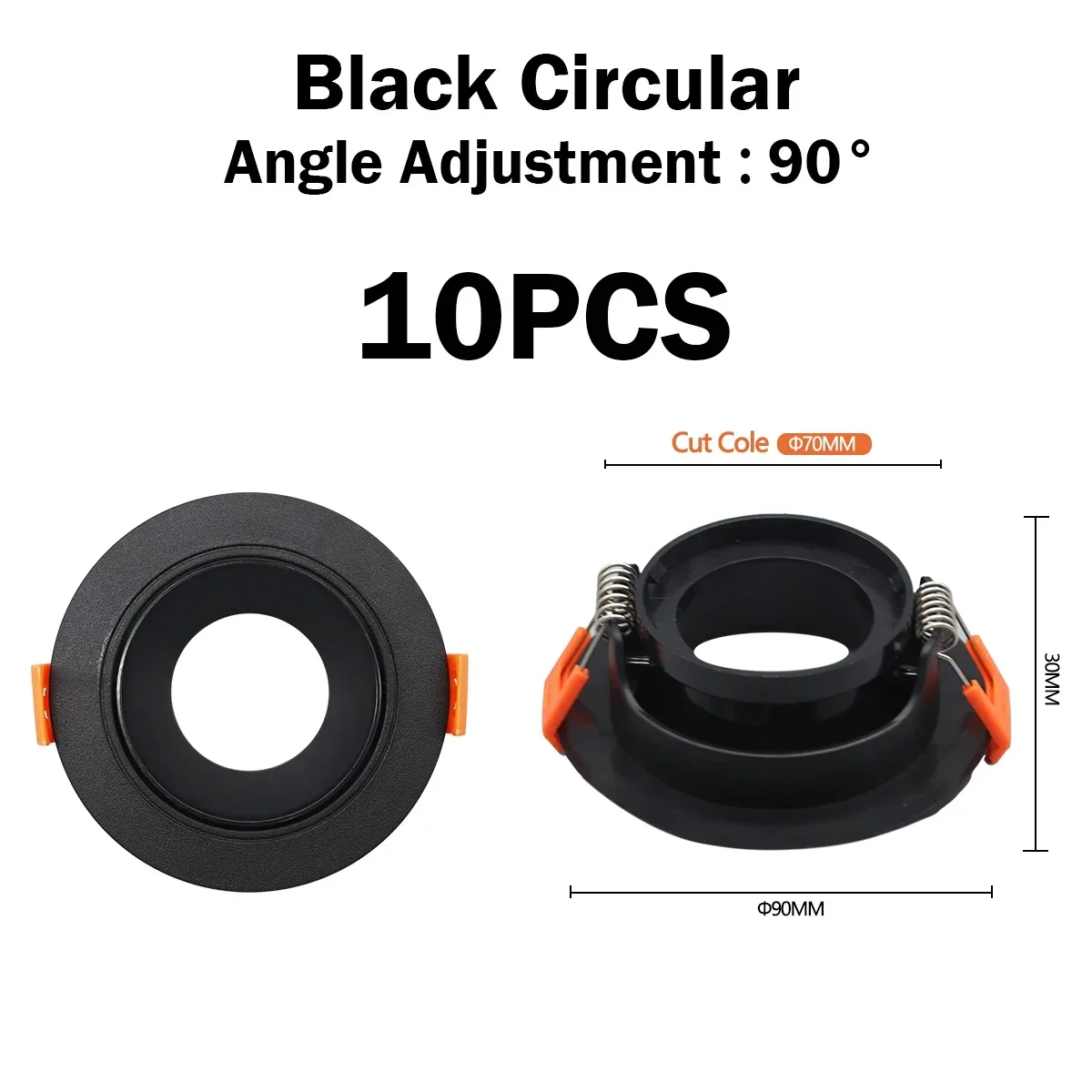 10pcs black circular