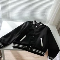 Baseball Uniform Luxury Genuine Leather Jacket Wool Coat Same Style For Men And Women Short Jacket Fashion Couple 2