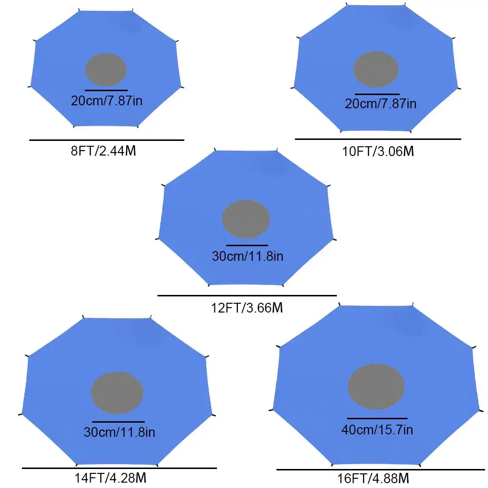 Trampoline Sun Shade Trampoline Protective Cover Waterproof Oxford Anti-UV Sunshade Tarp Accessories For Summer