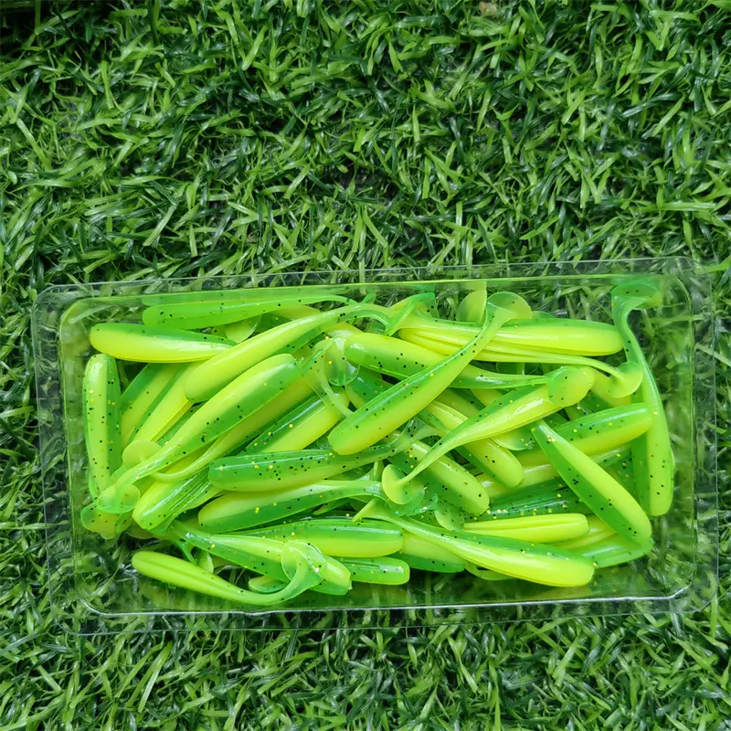 50PCS Micro Soft Fishing Lures 0.35g/35mm T-tail Worm Lure Small Artificial Bait Jig Wobblers Bass Pike Fishing Tackle - Image 12