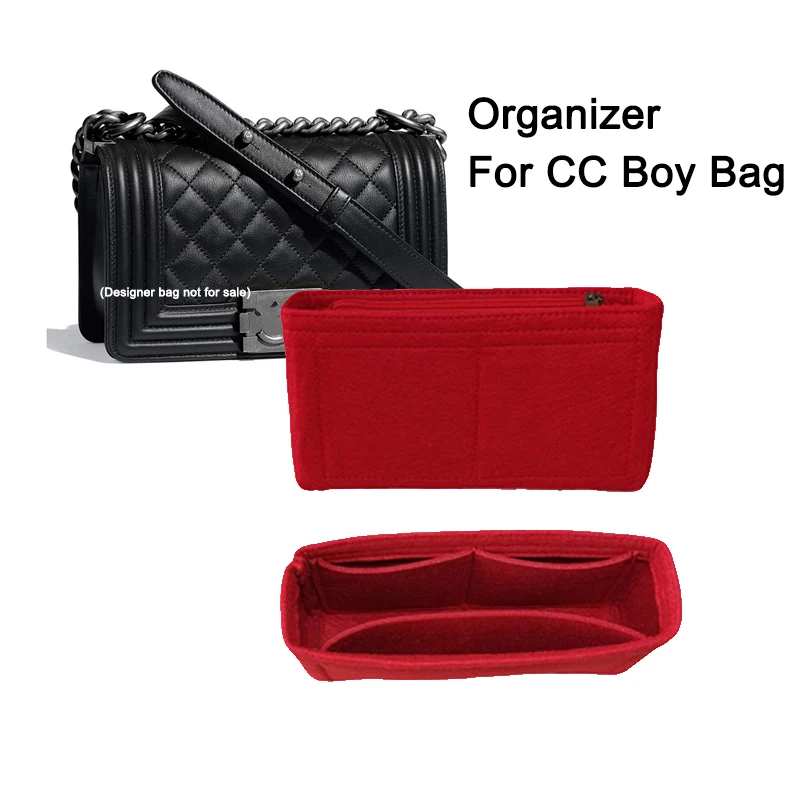 Fits For BOY Chanel Felt Cloth Insert Bag Organizer Leboy Makeup