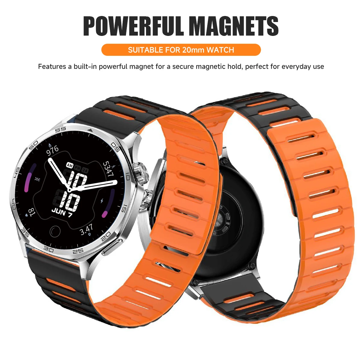 Premium Magnetic Silicone Sports Band - Universal Fit, Quick Release