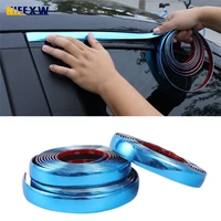 3M/5M Chrome Moulding Trim Car Door Protector Stickers Strip Bumper Grill Car Anti-Collision Tape Door Edge Guard Plate Sticker 2