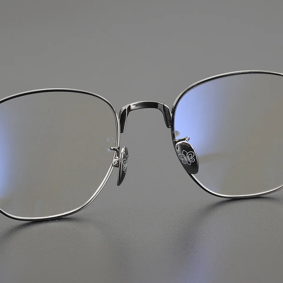 Männer Retro Business Gläser Titan Frauen Optische Verordnung Computer Lesen Anti Blau Licht Hohe Qualität Gläser Rahmen UV400 – Detail 8