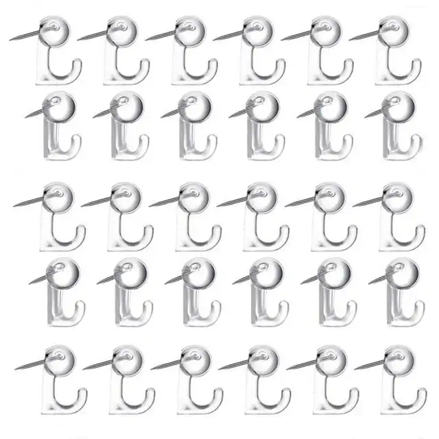 

50Pcs Push Pins Picture Hanger Hooks Thumb Pin Hooks For Board Wall