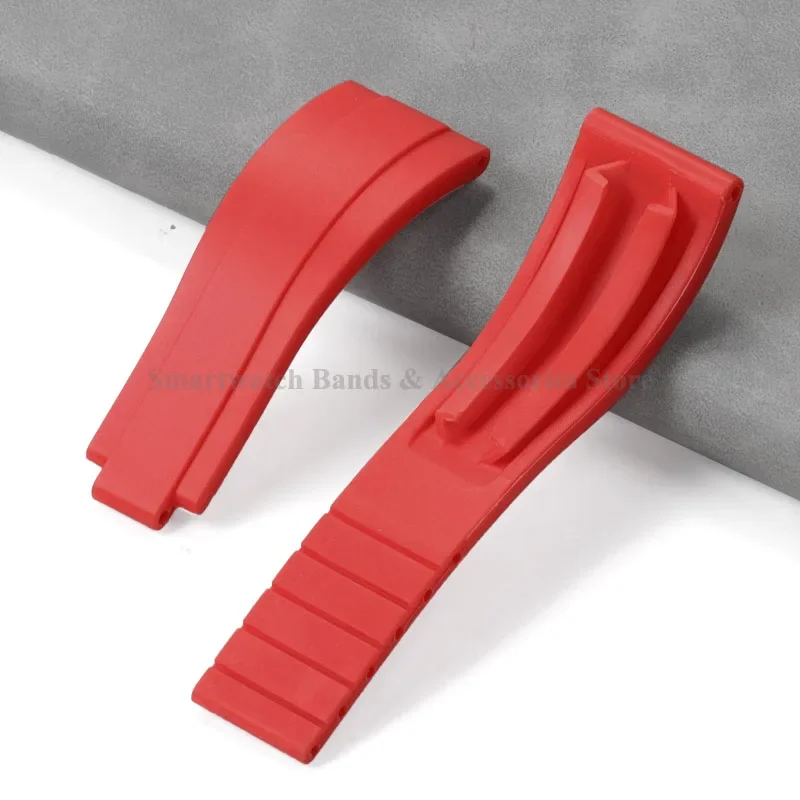 Premium 20mm TPU Silicone Watch Strap with Metal Buckle - Men's Accessory Bracelet Replacement
