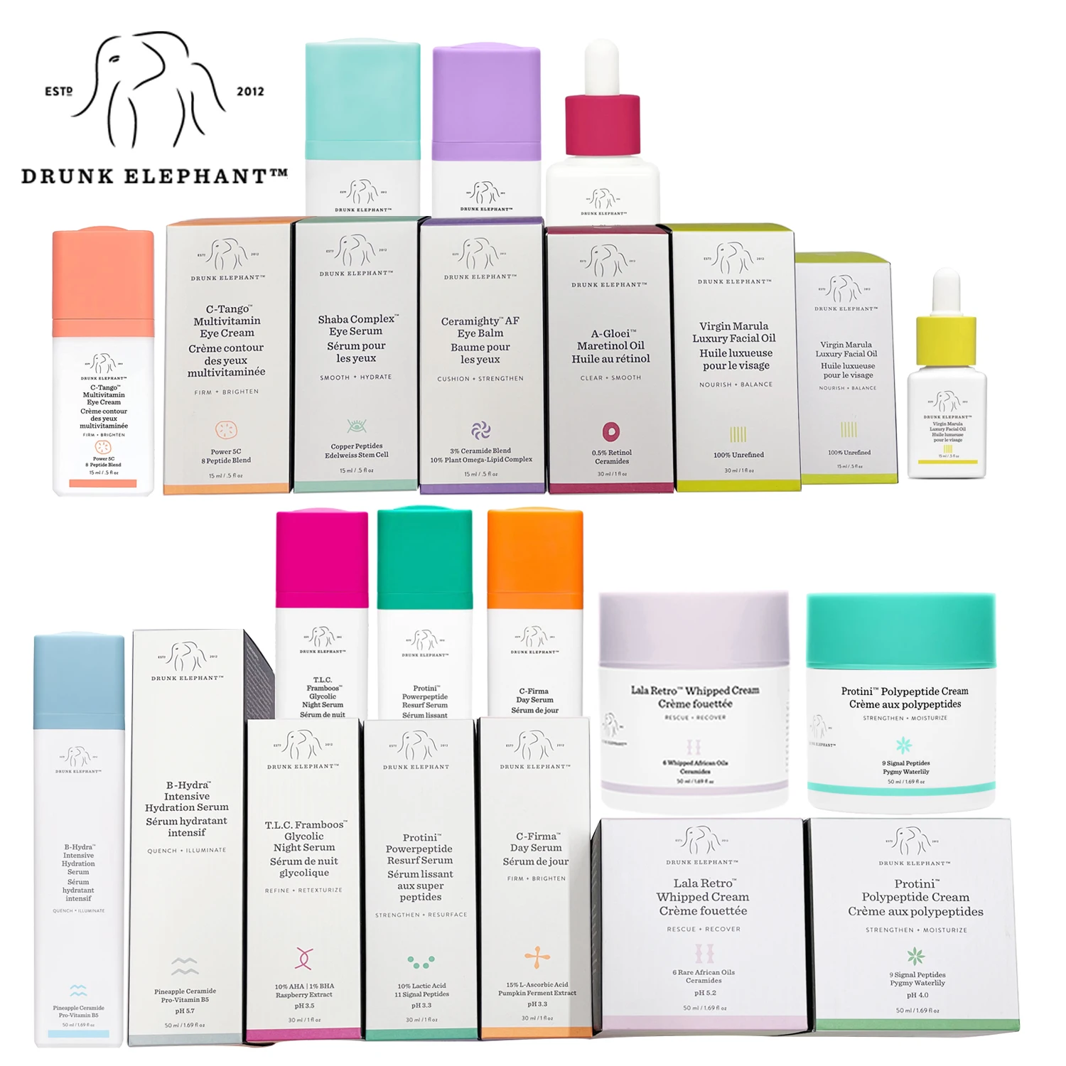 DrunkElephantSkinCareSetPrimerforMakeupWhiteningCreamBeauty