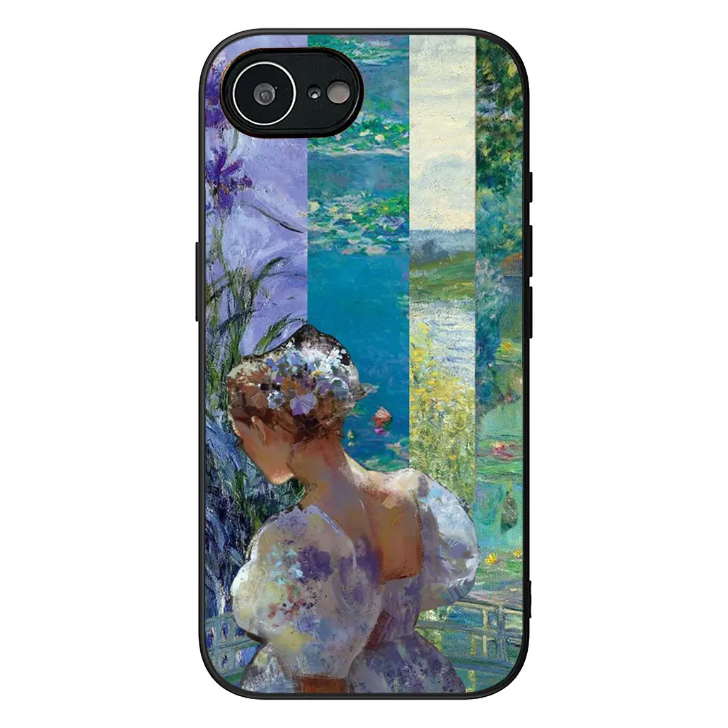 Claude Monet Impressionism Waterlily Cat Art Phone Case Cover