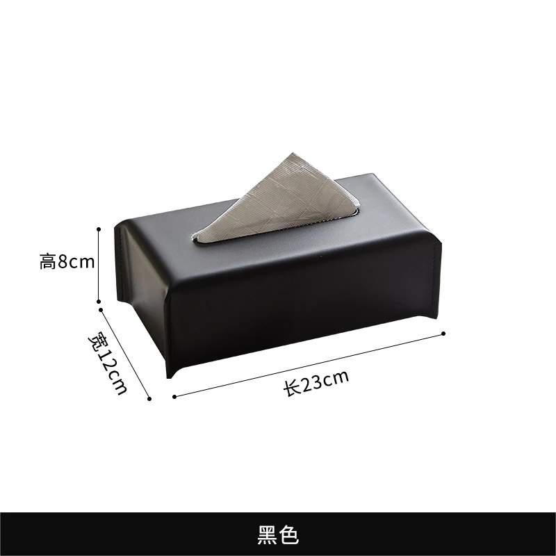 New Woven Tissue Box Leather Napkin Case Luxury Paper Cover Car Living Tissue Paper Holder Desktop Home Tabletop Decoration 4