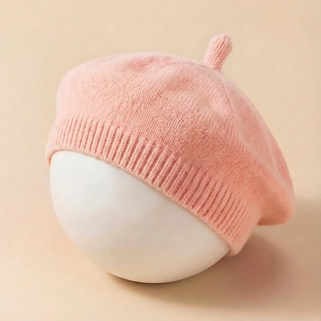 Neue Baby Einfarbige Gestrickte Baskenmütze für Jungen Mädchen Minimalistische Malermütze Mutter-und-Kind-Produkte Meistverkaufte Baby-Accessoires – Detail 17