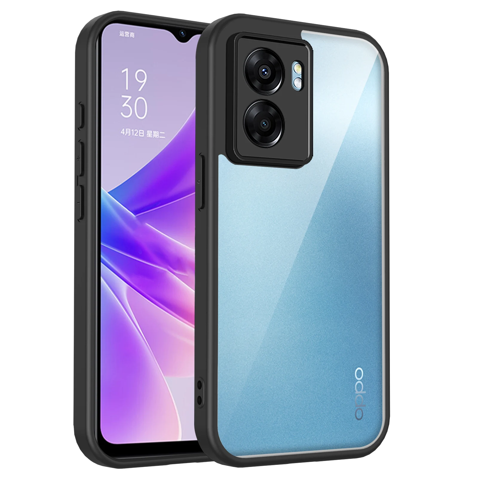 Enhanced Protective Clear Matte Silicone Bumper Phone Case with Hard Back Cover