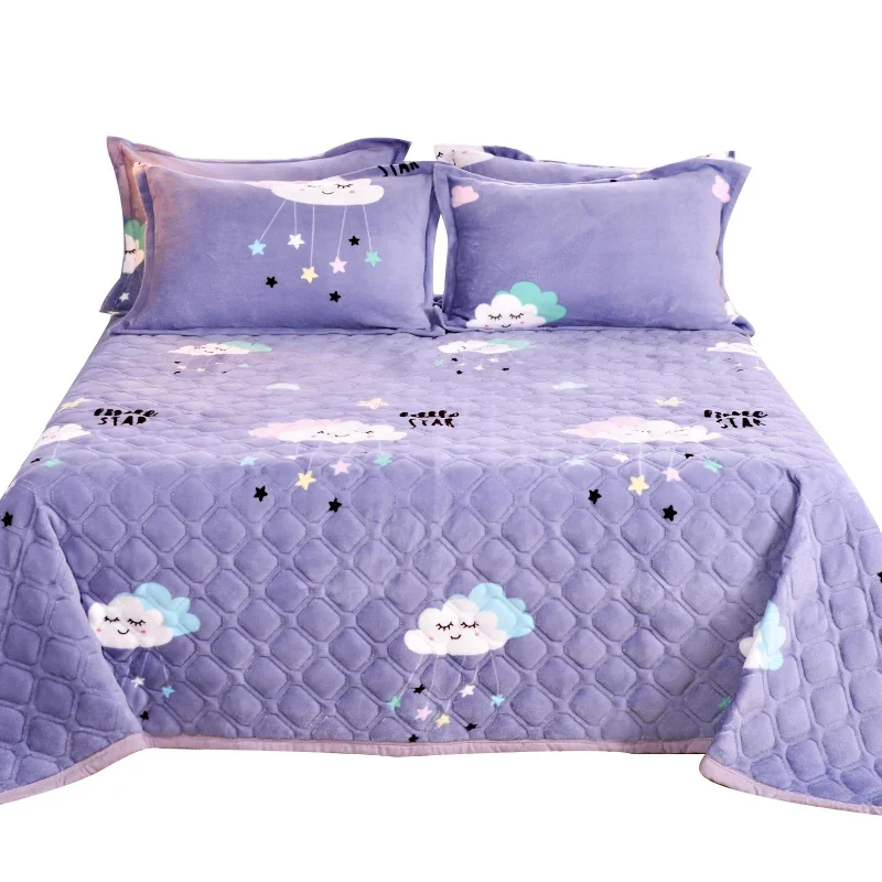 Coral Fleece Blanket, Student Dormitory Bed Cover, Warm, Student, Office Nap Sheet, Single Piece Flannel, Winter, 1Pc