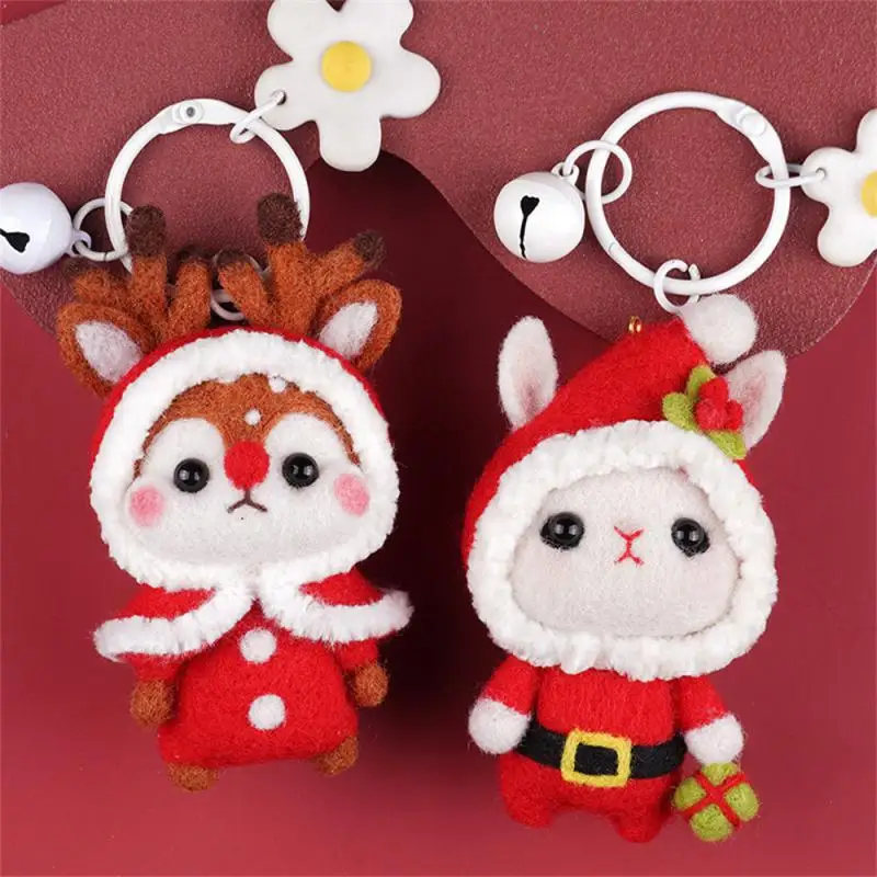 Unfinished Hanging Ornaments Unique High-quality Materials Festive Creative Trend Christmas Handmade Woolen Animals Gift Diy