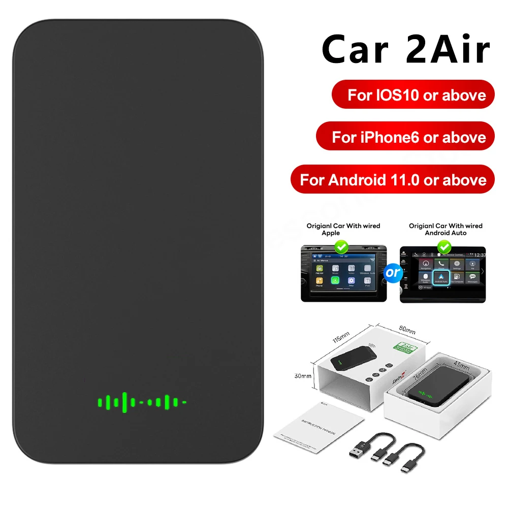 Car 2Air Apple Carplay Carplay Adattatore Wireless Per Auto Android Dongle Usb Per Toyota Mazda Ford Volkswagen Peugeot Skoda Kia Haval