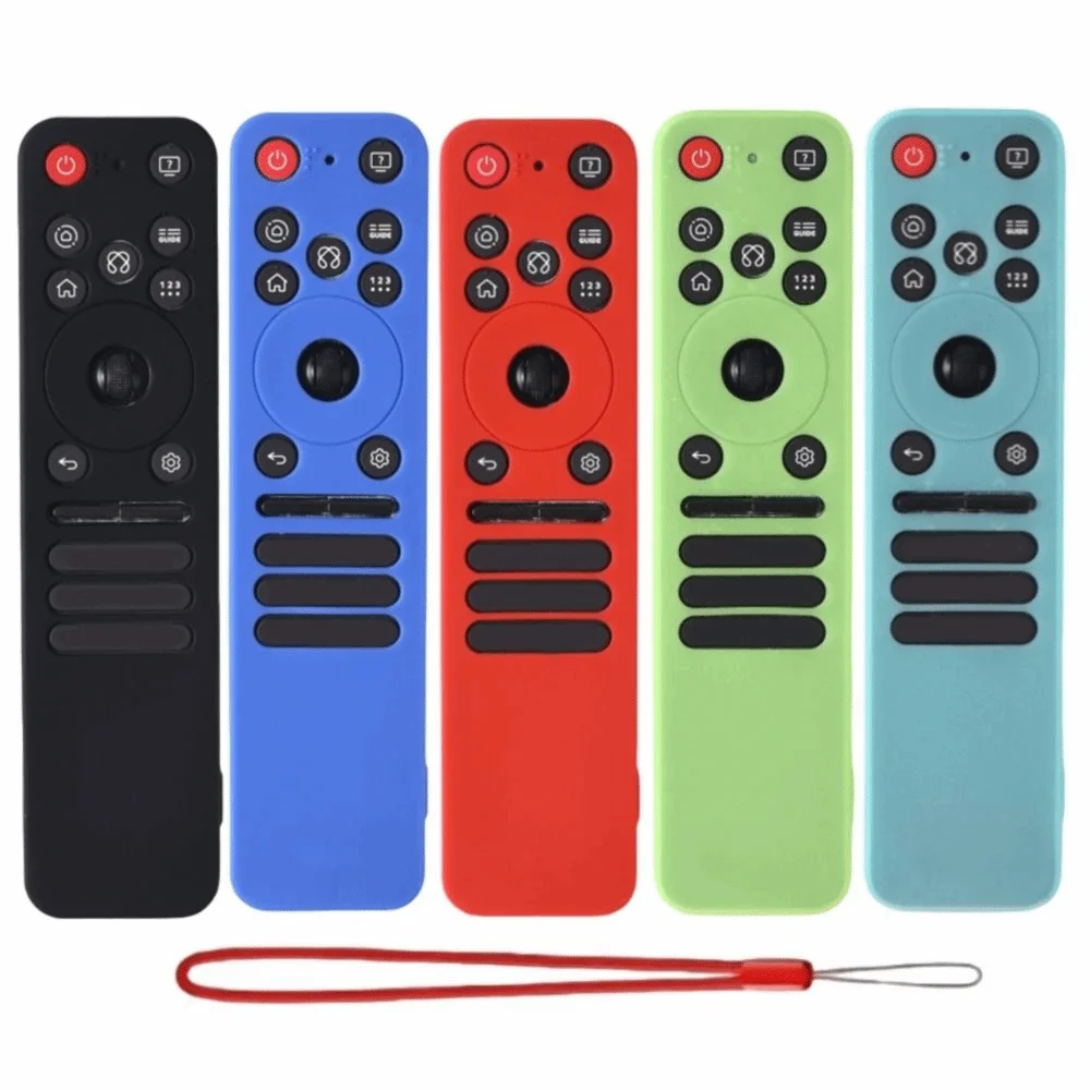 Silicone Protective Case Lanyard Protector Soft Shell Shockproof Remote Controller Cover for LG MR-235GA Magic