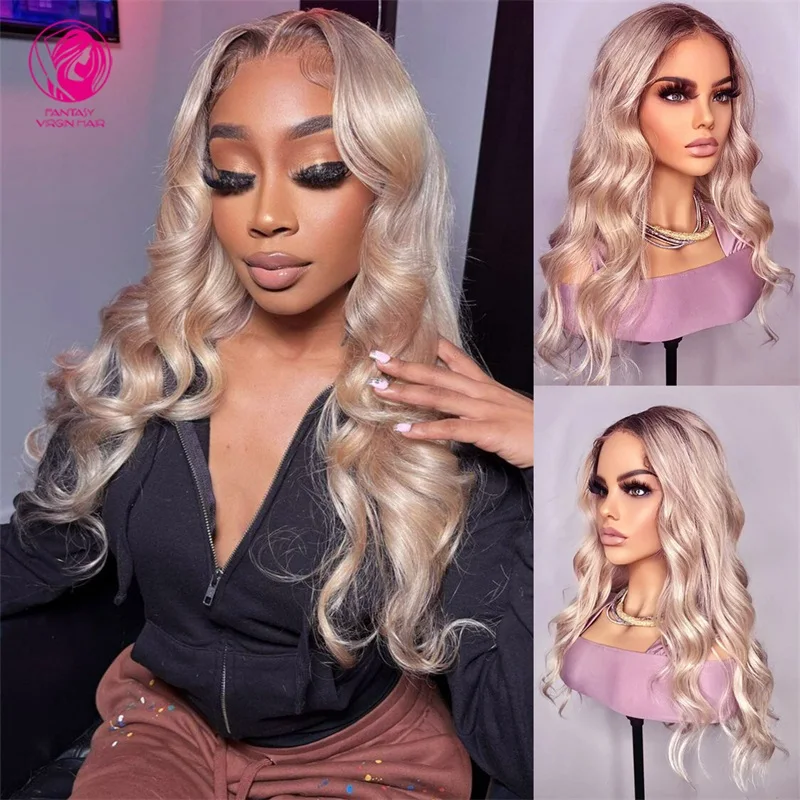

#613 Blonde 13*4/13*6 Lace Front Human Hair Wigs Wavy Ombre 613 Frontal Wigs Brazilian Remy Hair Free Part Ash Blonde
