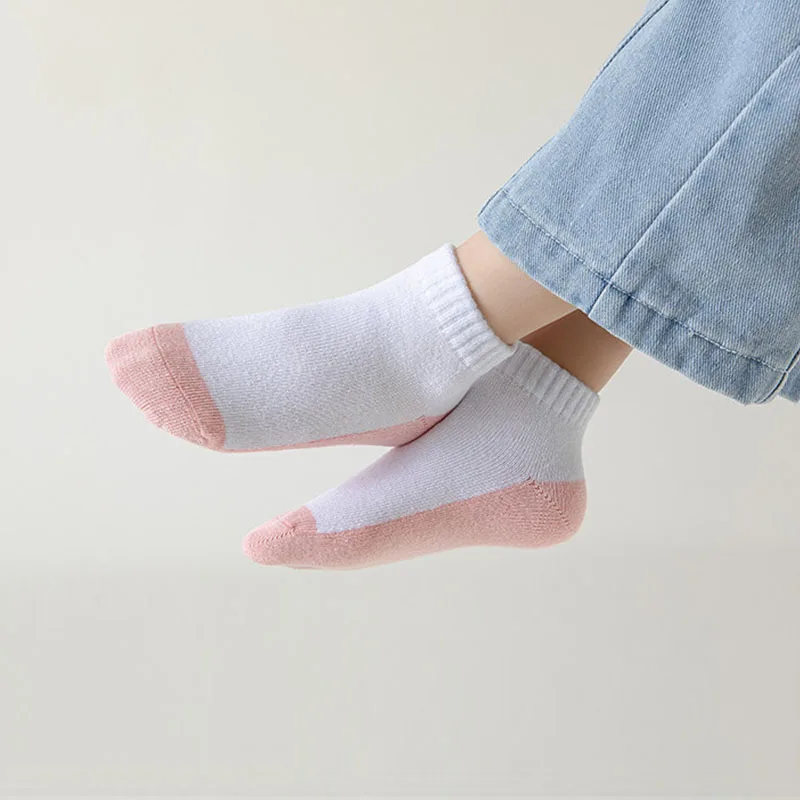 5 Pairs Kids Socks Cotton For 1-12 Years